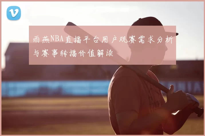 雨燕NBA直播平台用户观赛需求分析与赛事转播价值解读