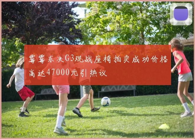 霉霉东决G3观战座椅拍卖成功价格高达47000元引热议